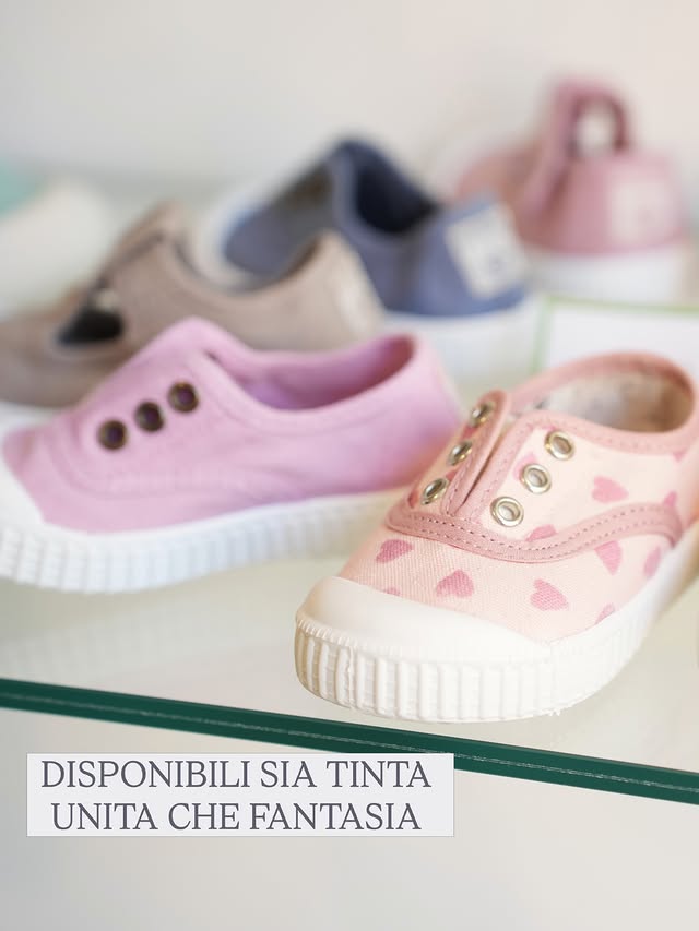 Scarpe tela bambini rosa